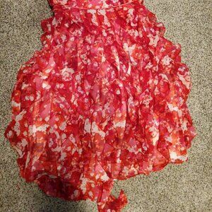 White House Black Market Chiffon Floral Dress